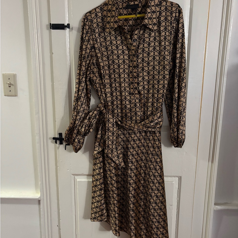 Donna Karan DK Patterned Shirt Dress